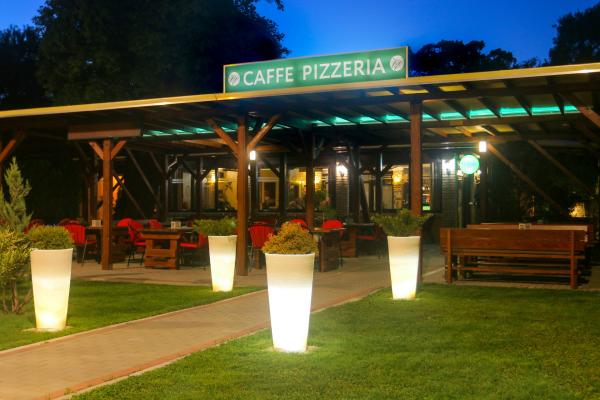 Restaurant - garden view at night